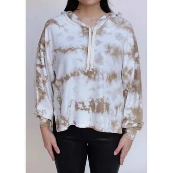 FOUND LOS ANGELES TAUPE TIE DYE SWEATER - Picture 1 of 4